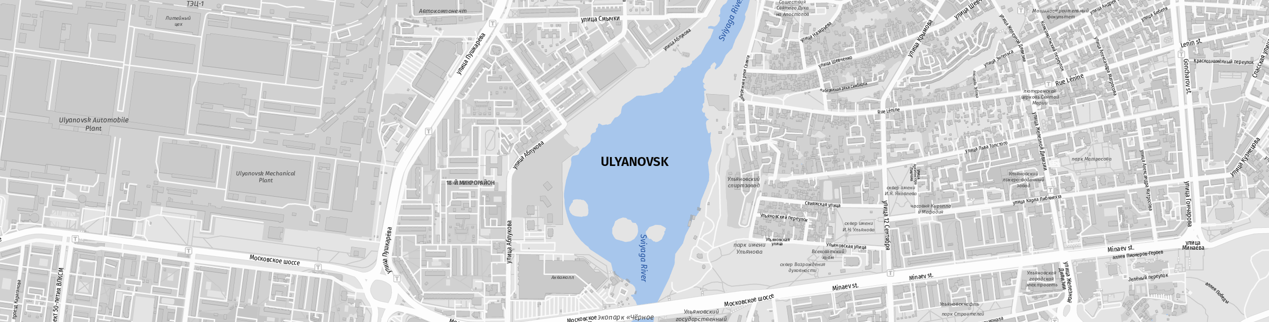 Stadtplan Ulyanovsk zum Downloaden.