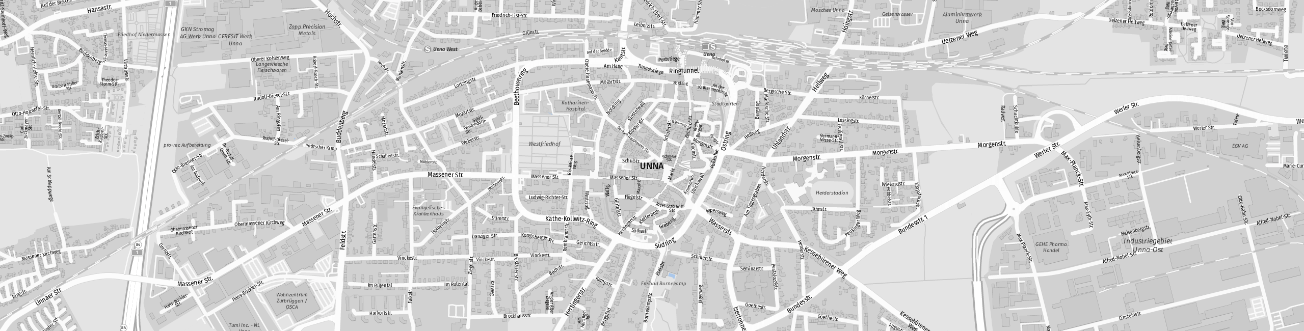 Stadtplan Unna zum Downloaden.