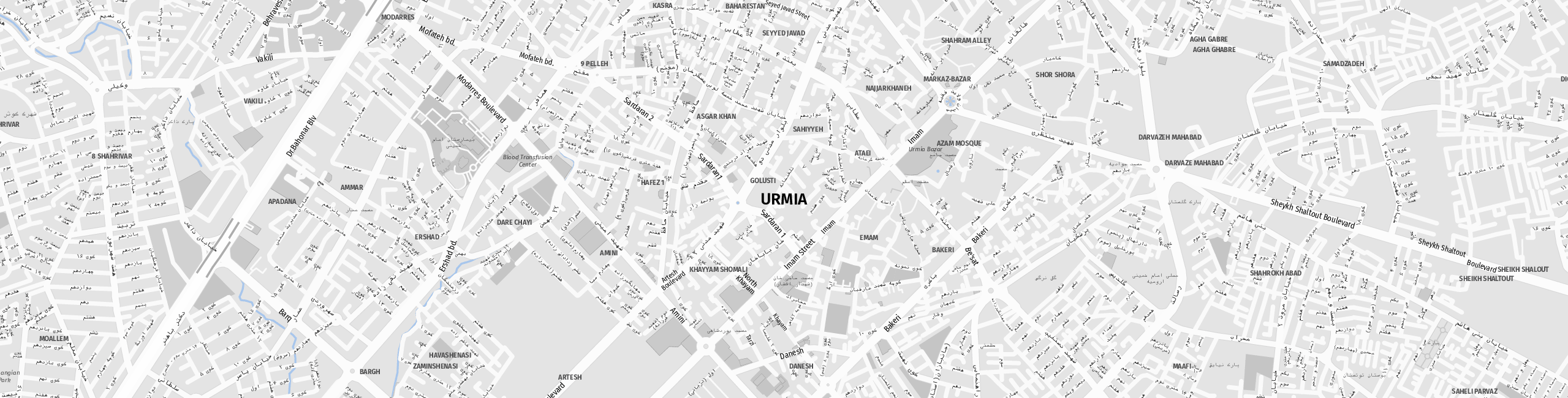Stadtplan Urmia zum Downloaden.