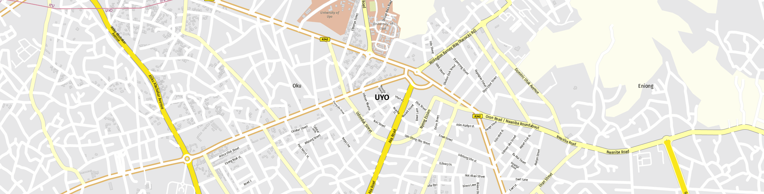 Stadtplan Uyo zum Downloaden.