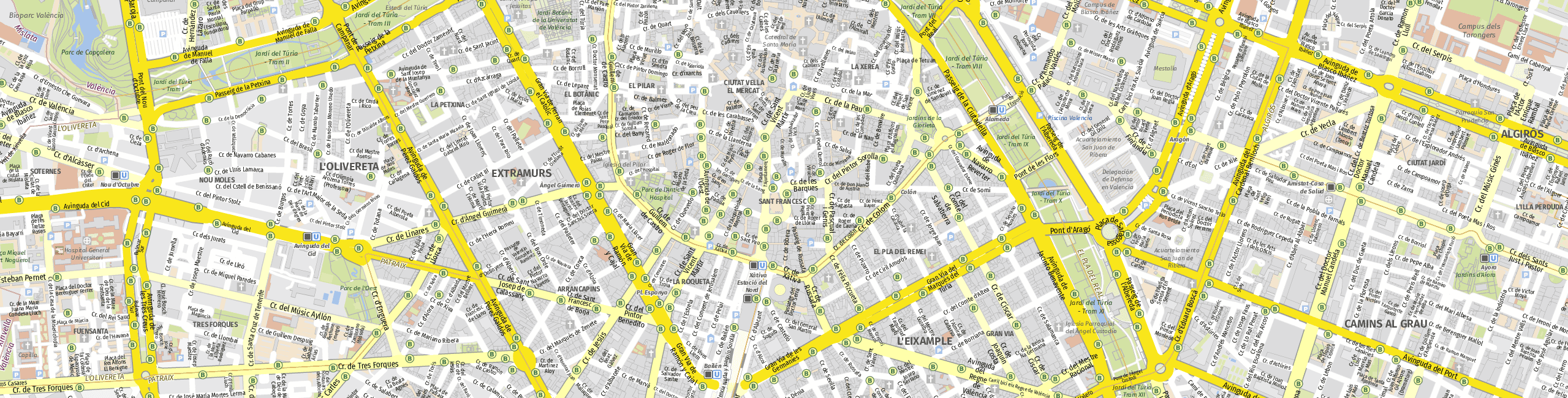 Stadtplan Valencia zum Downloaden.