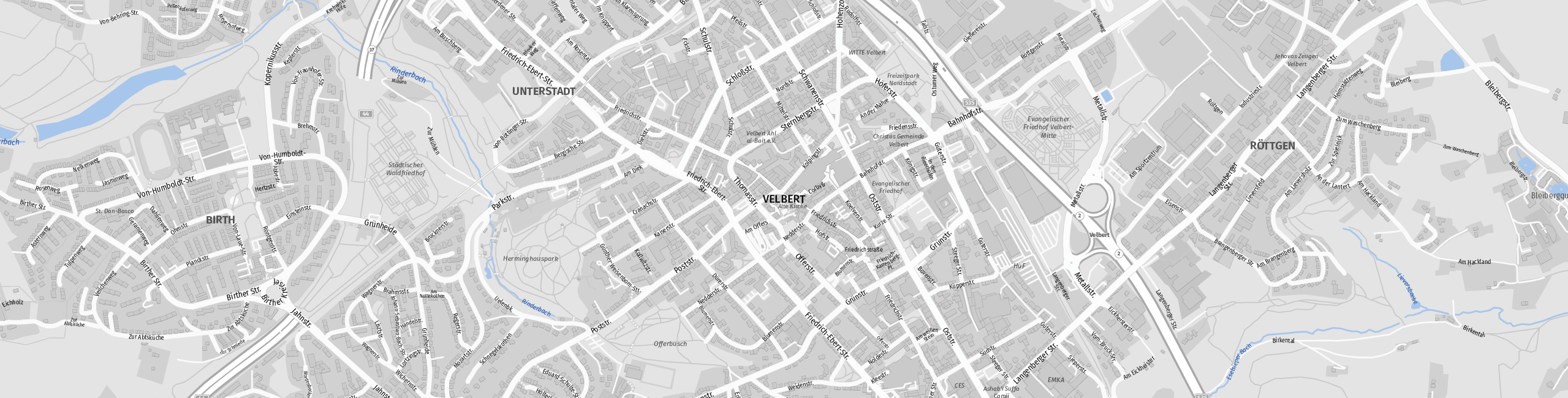 Stadtplan Velbert zum Downloaden.
