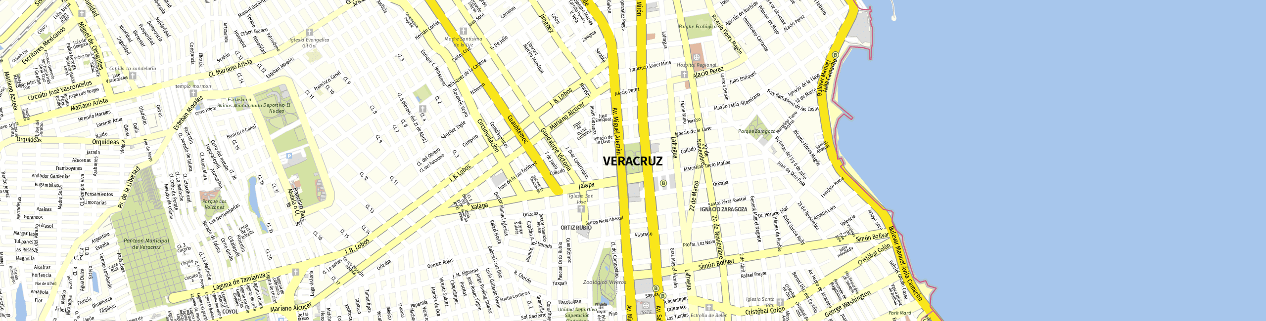 Stadtplan Veracruz zum Downloaden.