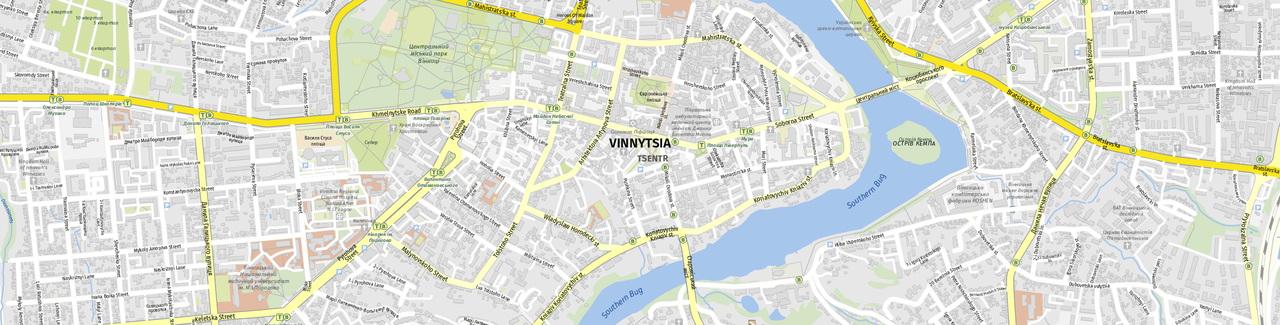 Stadtplan Winnyzja zum Downloaden.
