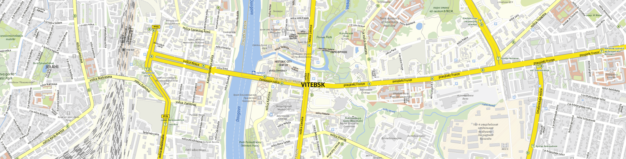 Stadtplan Vitebsk zum Downloaden.