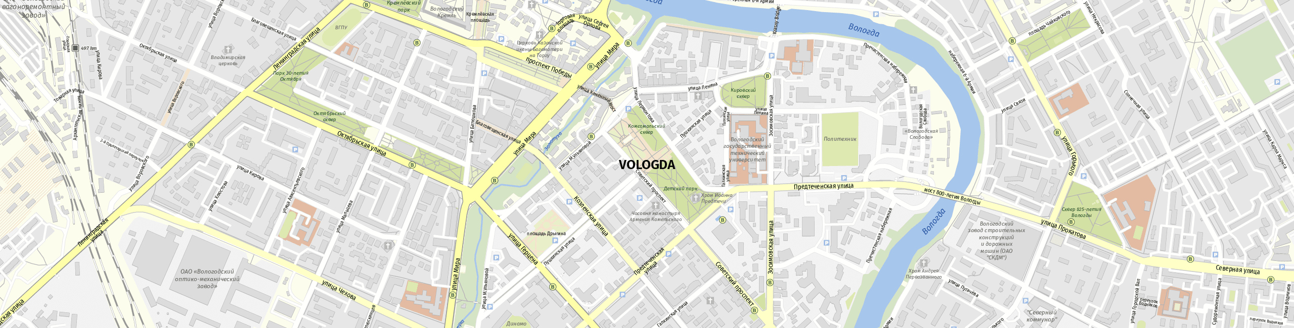 Stadtplan Wologda zum Downloaden.
