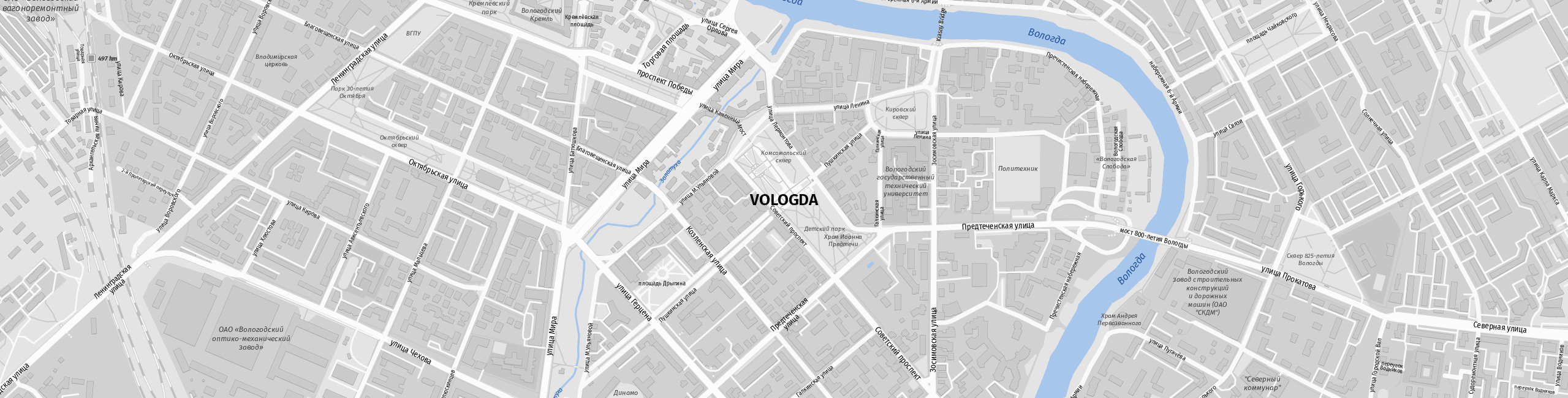 Stadtplan Wologda zum Downloaden.