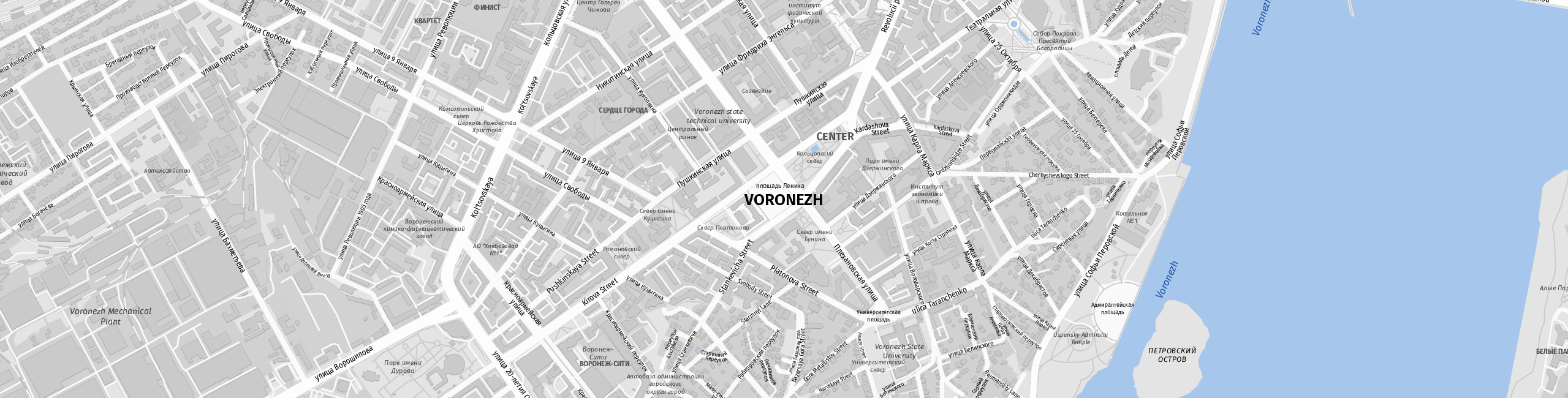 Stadtplan Voronezh zum Downloaden.