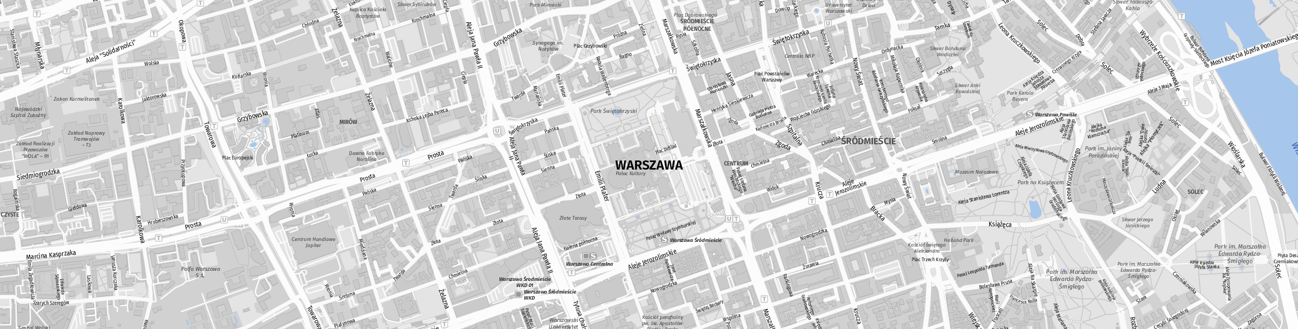 Stadtplan Warsaw zum Downloaden.