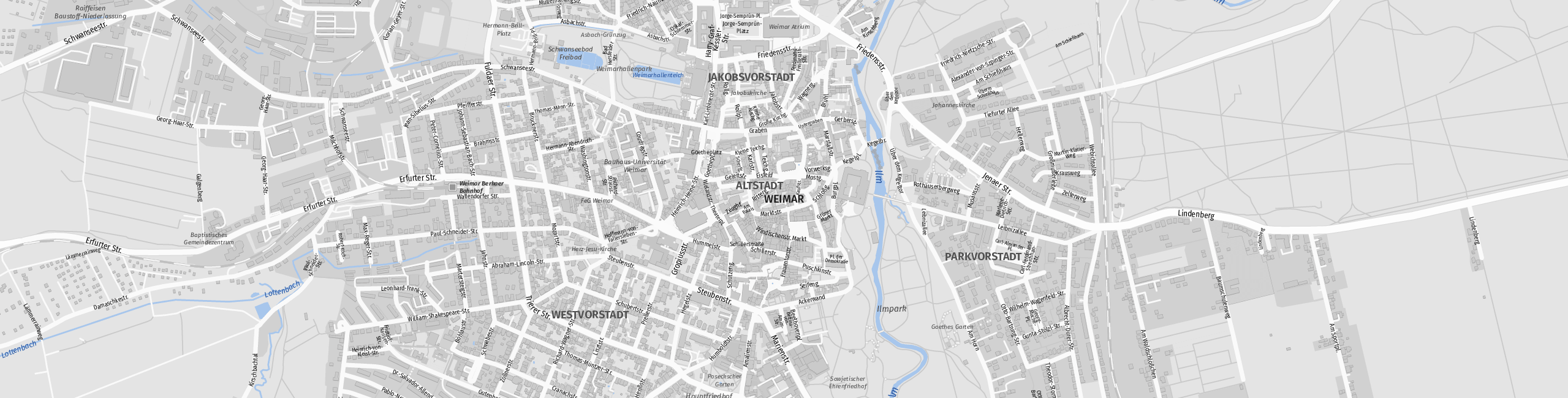 Stadtplan Weimar zum Downloaden.