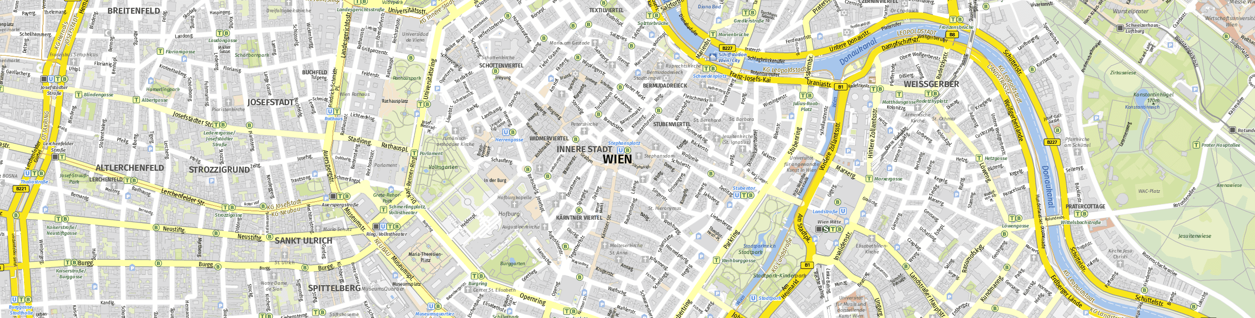 Stadtplan Vienna zum Downloaden.