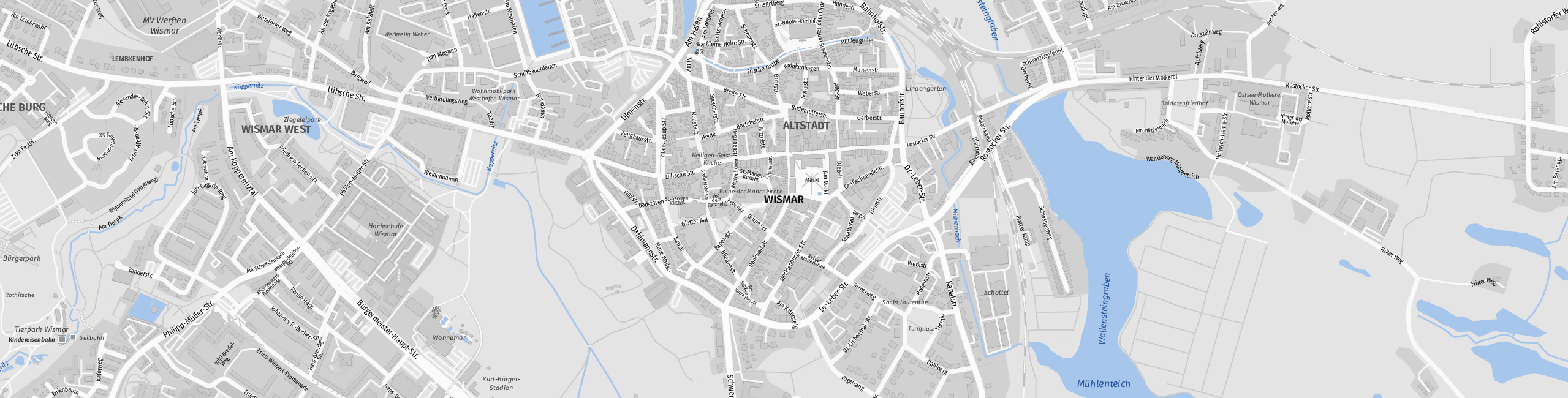 Stadtplan Wismar zum Downloaden.