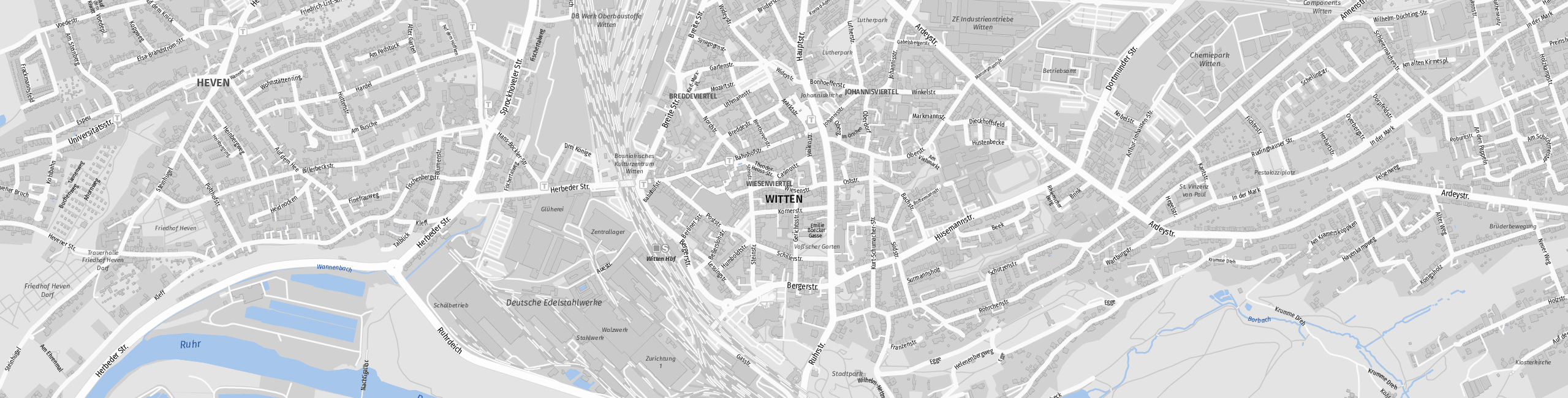 Stadtplan Witten zum Downloaden.