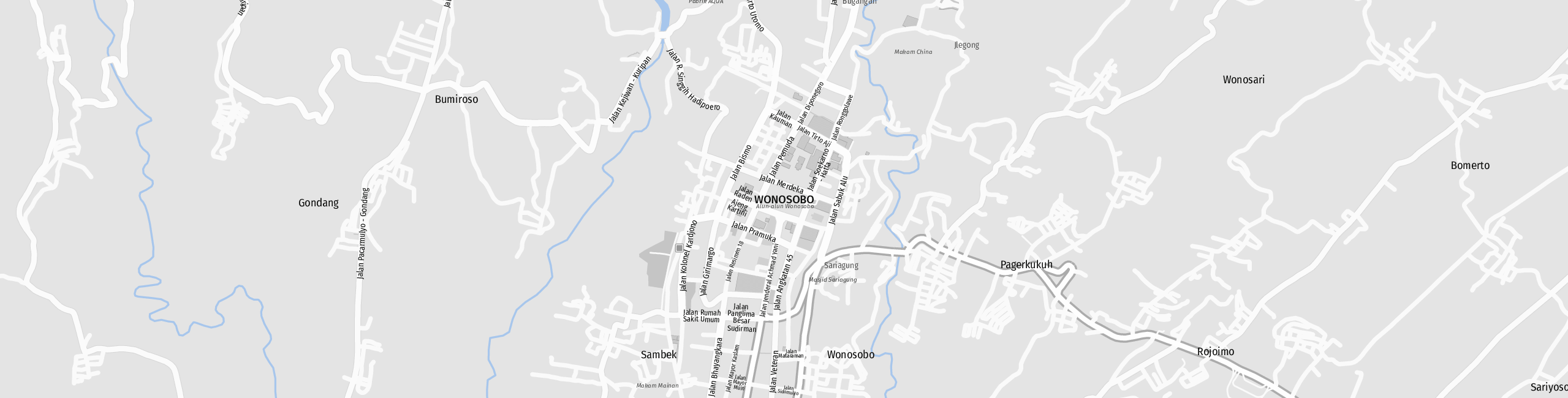 Stadtplan Wonosobo zum Downloaden.