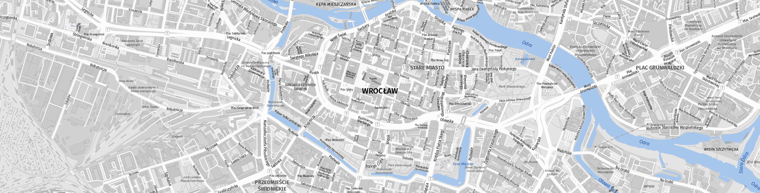Stadtplan Wrocław zum Downloaden.