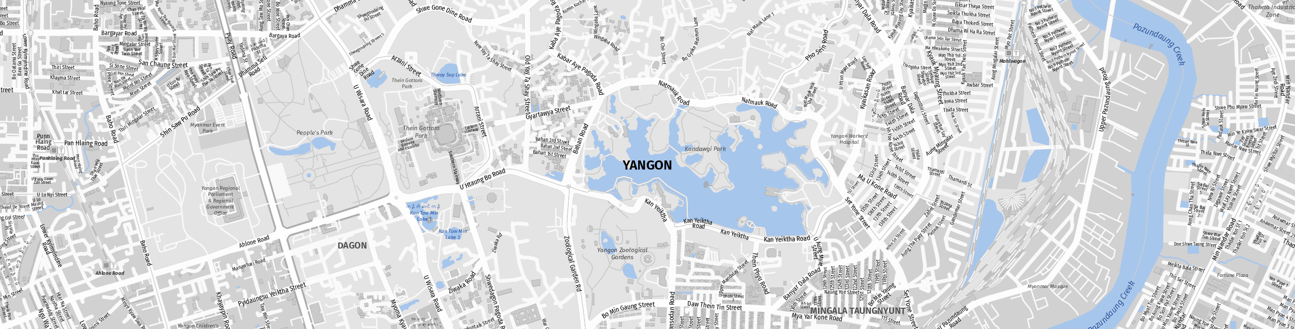 Stadtplan Yangon zum Downloaden.
