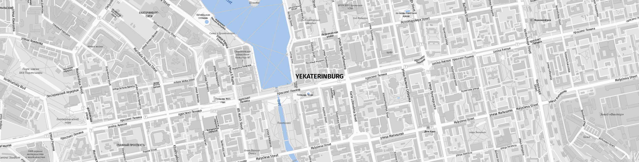 Stadtplan Yekaterinburg zum Downloaden.