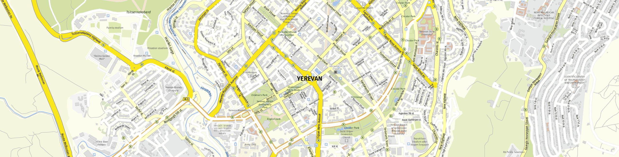 Stadtplan Eriwan zum Downloaden.