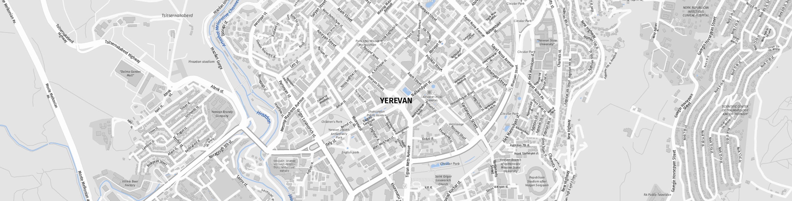 Stadtplan Eriwan zum Downloaden.