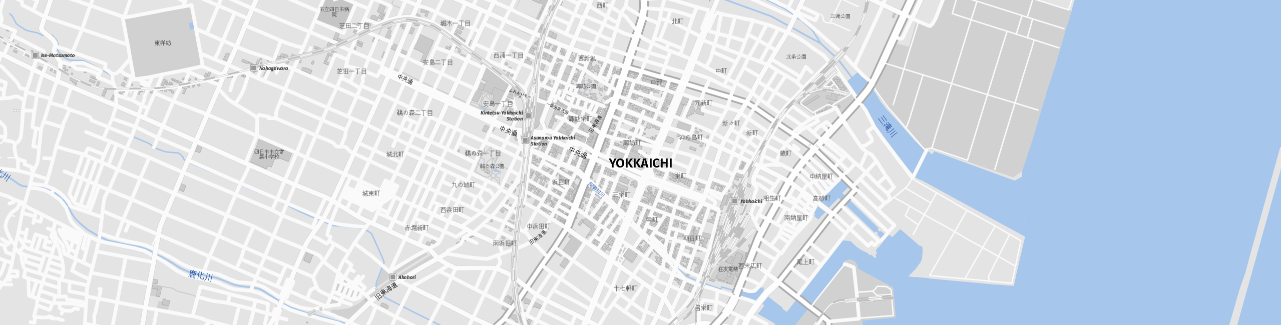 Stadtplan Yokkaichi zum Downloaden.