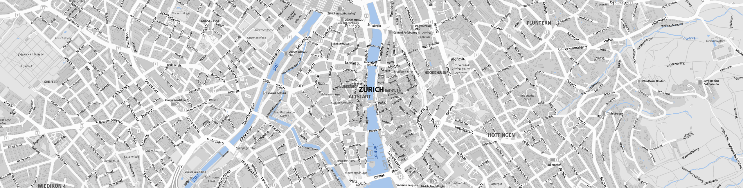 Stadtplan Zürich zum Downloaden.