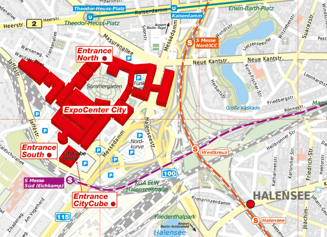 Stadtplan Messe Berlin